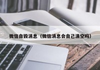 微信自毁消息（微信消息会自己清空吗）