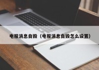 电报消息自毁（电报消息自毁怎么设置）